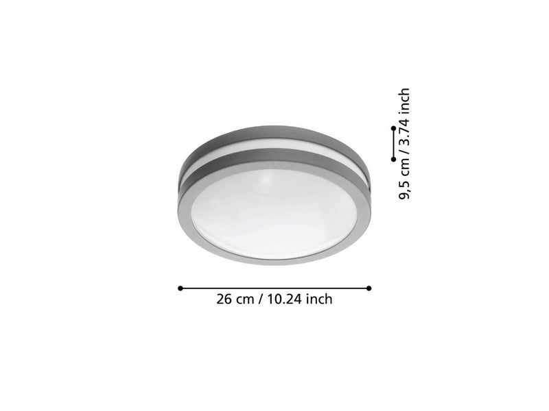 EGLO LOCANA-C UDE 1400LM IP44 SILBER/WEISS