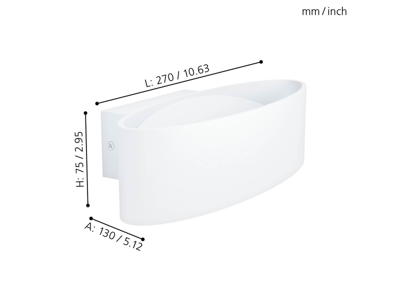 EGLO MACCACARI Wandleuchte, transparent