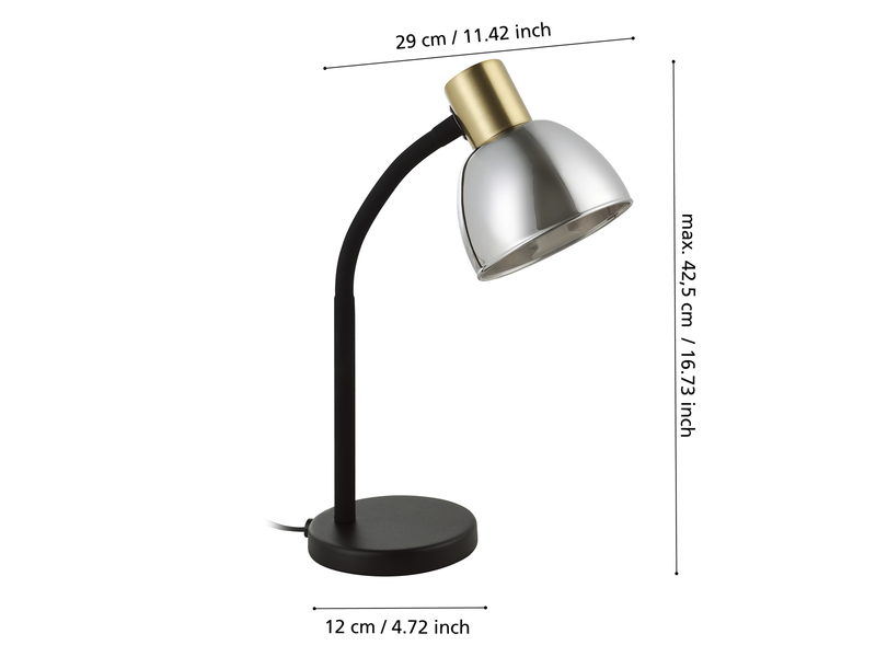 EGLO MACERE table lamp black/brushed brass
