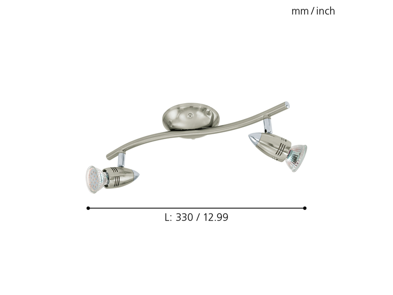 EGLO MAGNUM-LED Spot, nickel-matt, chrom