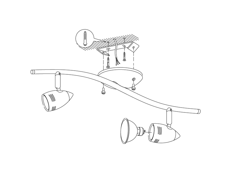 EGLO MAGNUM-LED Spot, nickel-matt, chrom