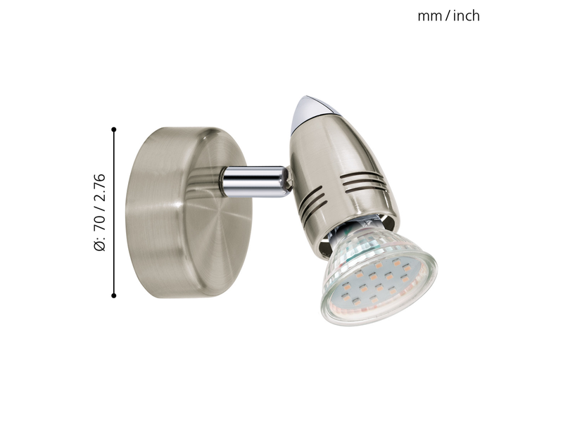 EGLO MAGNUM-LED Spot, nickel-matt, chrom