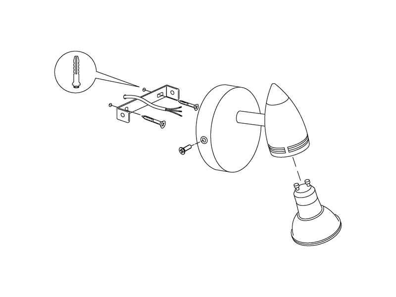 EGLO MAGNUM-LED Spot, nickel-matt, chrom