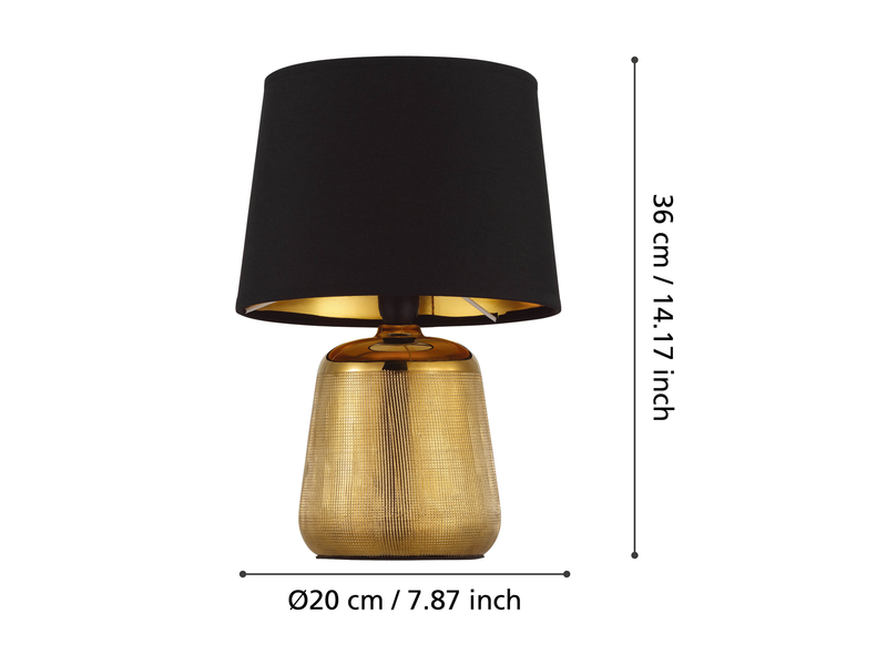 EGLO MANALBA 1 Tischleuchte, schwarz, gold