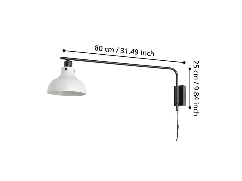 EGLO MATLOCK WALL D800 E27 GRAU