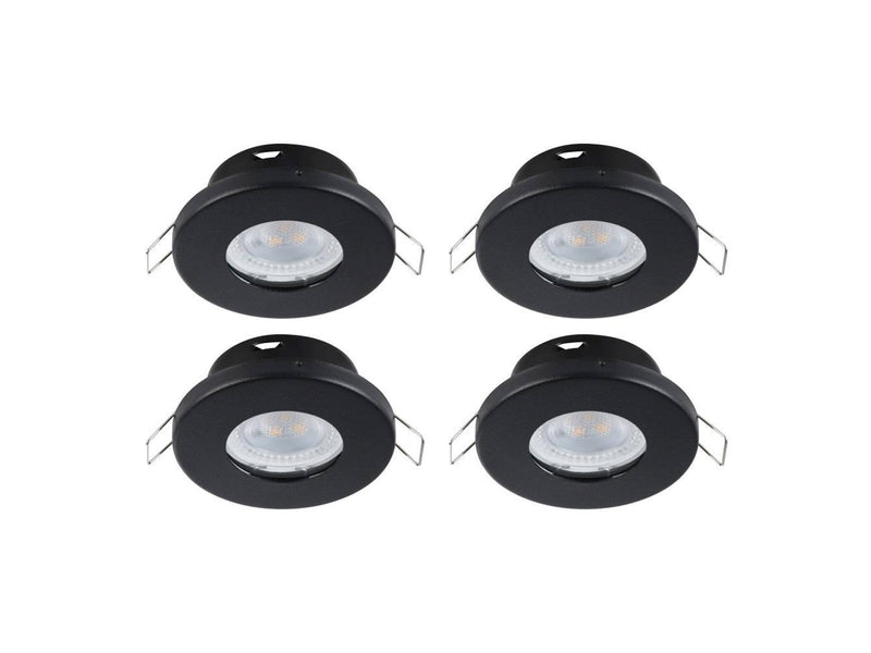 EGLO MAZUBY 1 EINGEBAUT. SET Ø85 4X500LM 3000K DÄMPFER. IP44 SCHWARZ