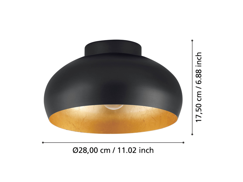 EGLO Mogano 2 schwarz, gold