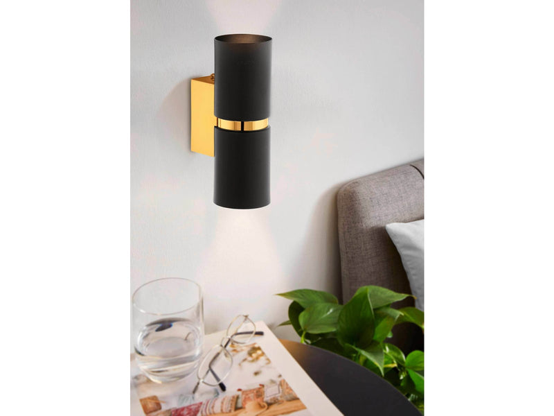EGLO PASSA Wandleuchte, schwarz, gold