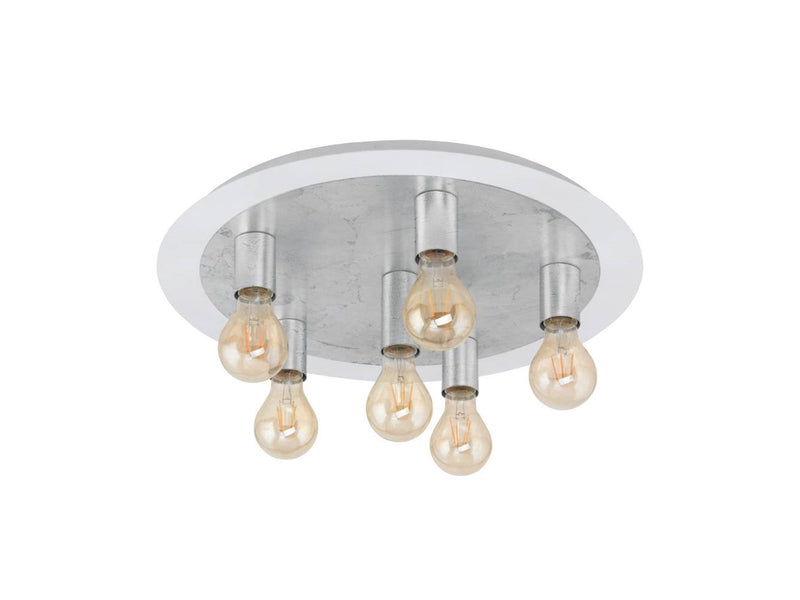 EGLO PASSANO DECKE 5L WEISS/SILBER