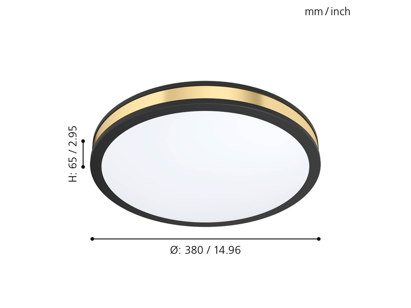 EGLO PESCAITO Wand- / Deckenleuchte, weiss, gold