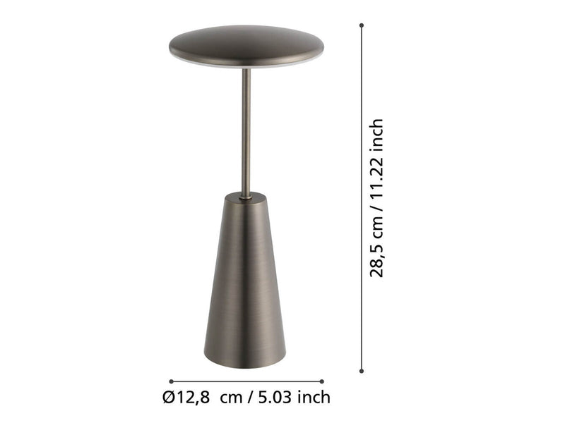 EGLO PICCOLA TISCH USB-C OPL. TOUCH CCT IP54 ANTHRAZIT