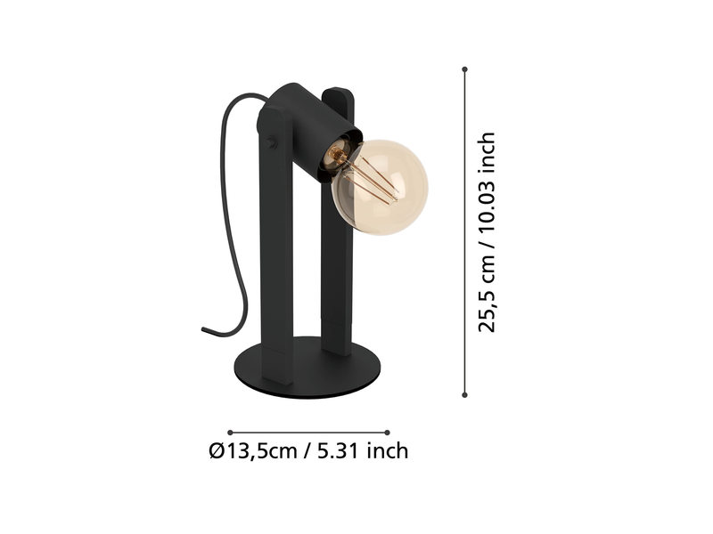 EGLO PLIMSOLL table lamp black