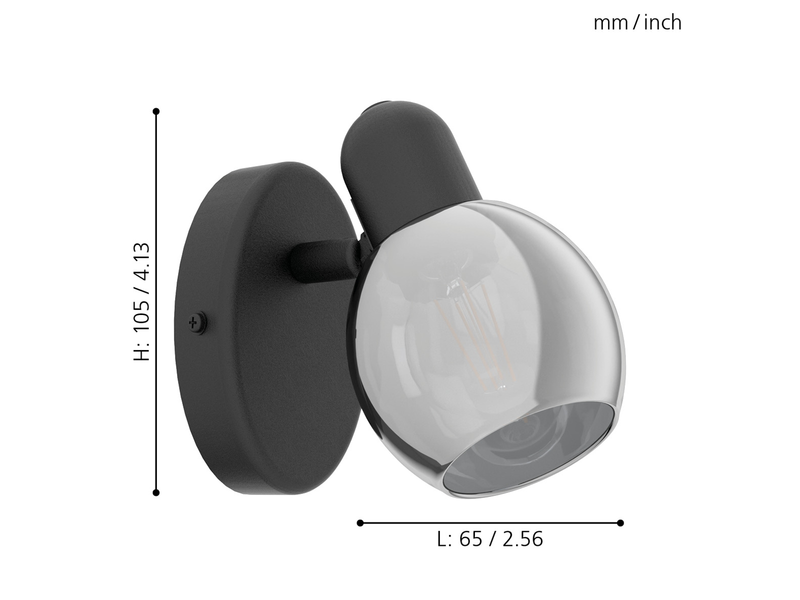 EGLO POLLICA Spot, schwarz-transparent