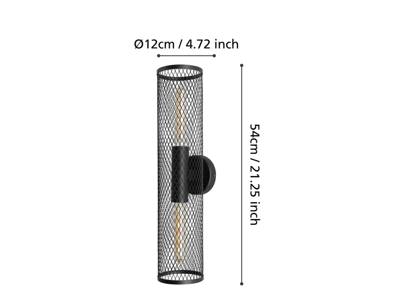 EGLO REDCLIFFE Wand- / Deckenleuchte, schwarz