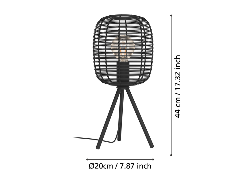 EGLO RINROE table lamp black