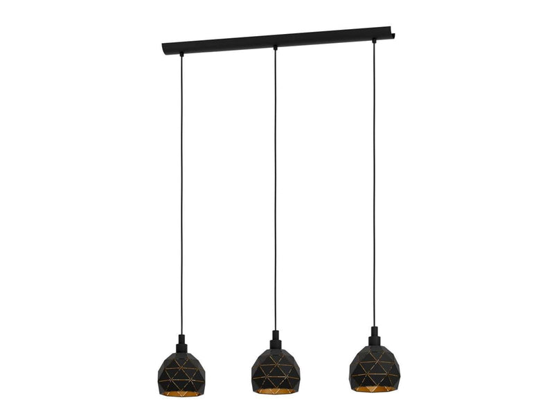 EGLO ROCCAFORTE Hängeleuchte, schwarz, gold