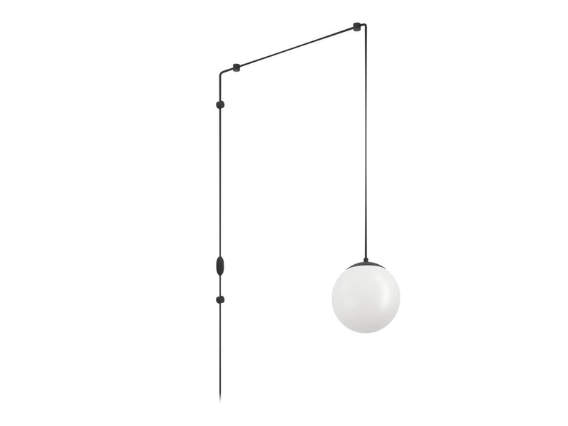 EGLO RONDO 3 PENDELLEUCHTE E27 SCHWARZ/OPAL
