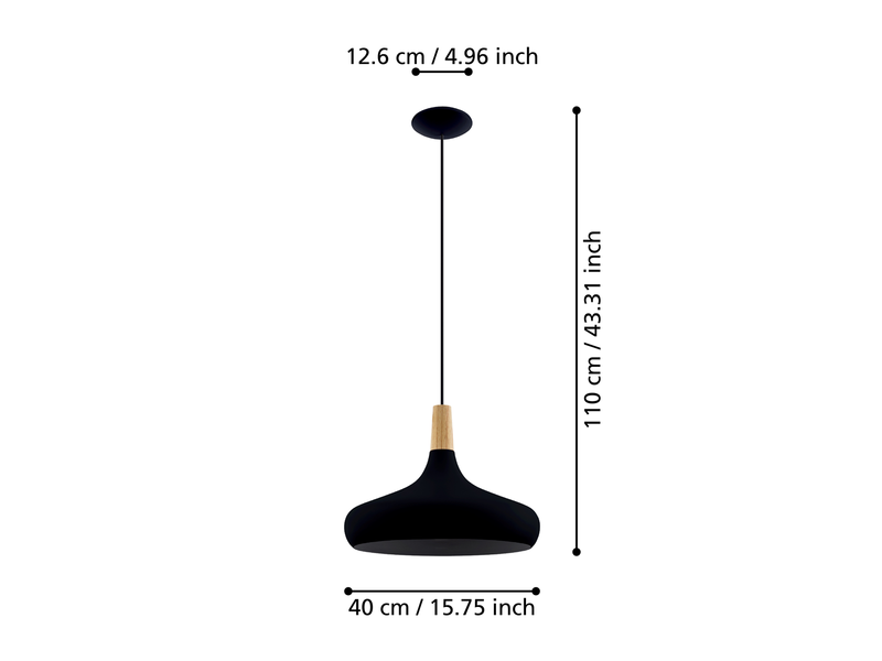 EGLO SABINAR pendant Ø400 black