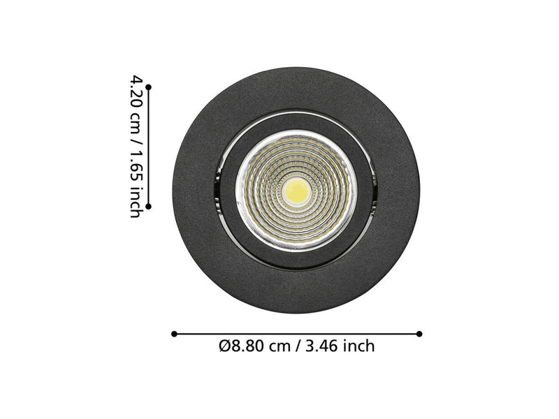 EGLO SALICETO INTEGRIERT. KIP Ø88 450LM 4000K DAMPPB. SCHWARZ