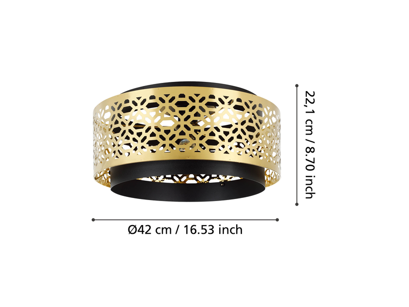 EGLO SANDBACH ceiling light  black/brass