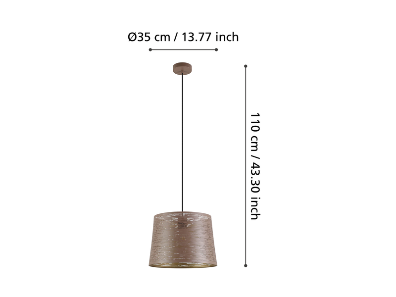 EGLO SEGEZIA Hängeleuchte, Mokka, gold