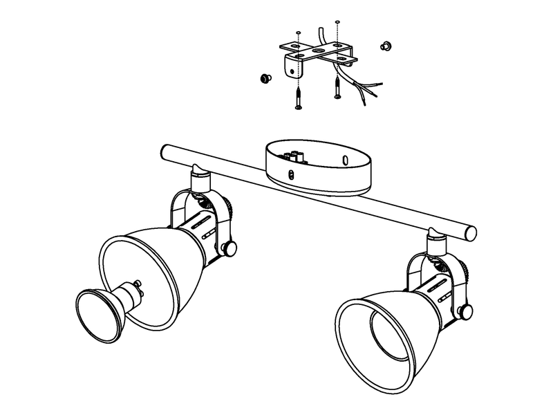 EGLO SERAS Spot, nickel-antik, creme