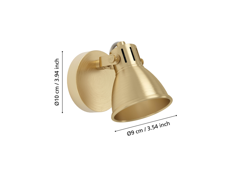 EGLO SERAS spotlight brushed steel/gold
