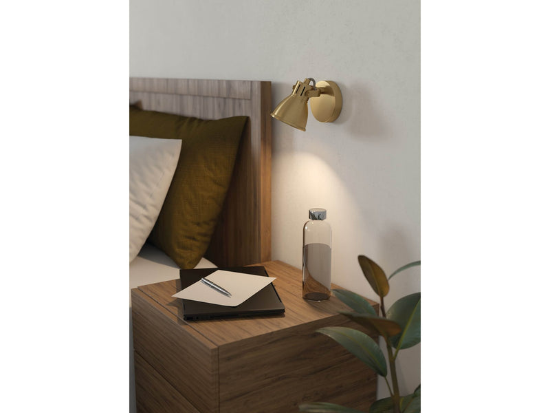 EGLO SERAS spotlight brushed steel/gold