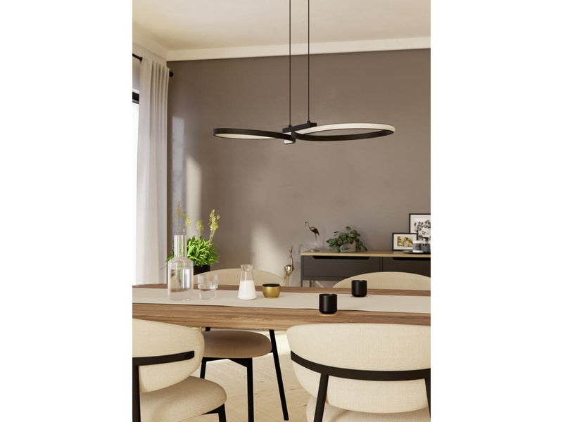 EGLO SERPINS ANHÄNGER L660 SCHWARZ/WEISS