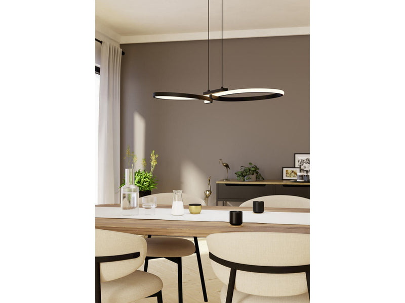 EGLO SERPINS ANHÄNGER L660 SCHWARZ/WEISS