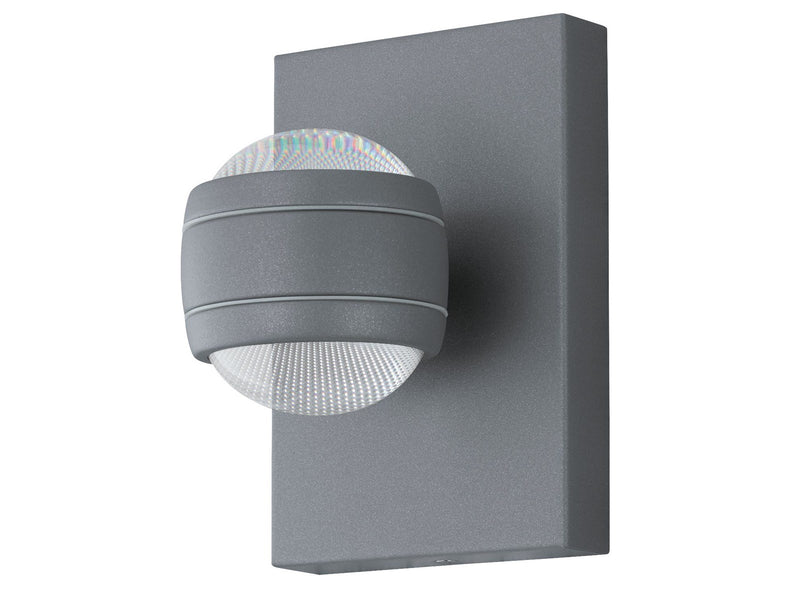 EGLO SESIMBA AUSSEN WAND 2X280LM IP44 SILBER
