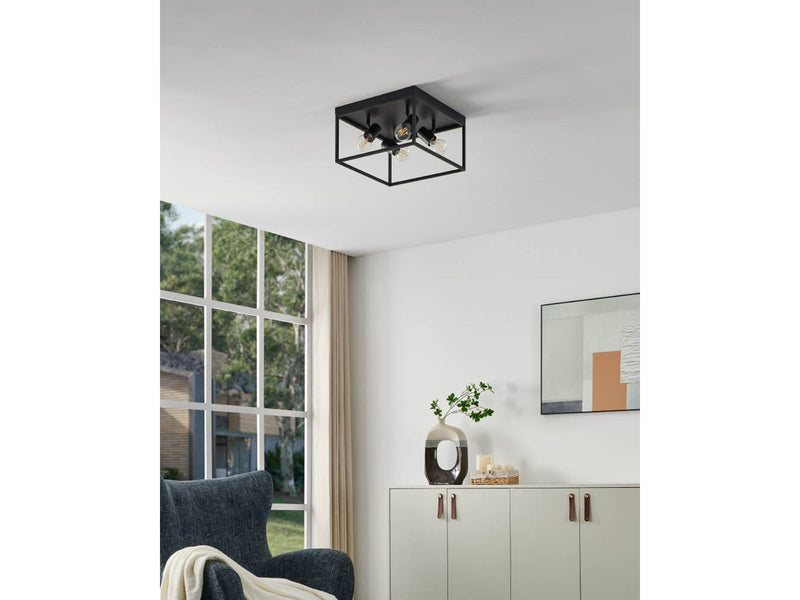 EGLO SILENTINA DECKENLEUCHTE 4XE27 SCHWARZ