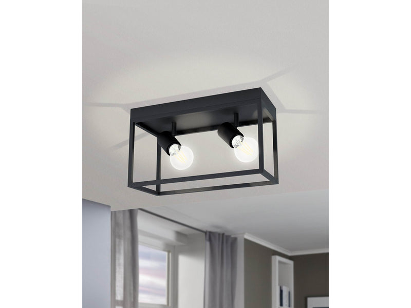 EGLO SILENTINA Deckenleuchte, schwarz