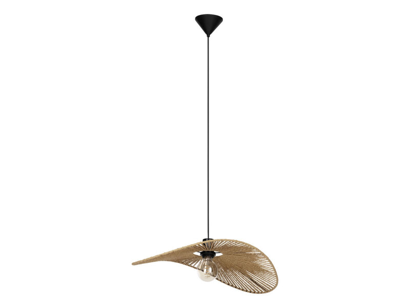 EGLO SIRUELA PENDELLEUCHTE 560X400 E27 SCHWARZ/NATUR FSC