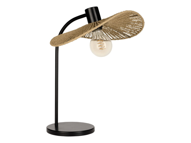 EGLO SIRUELA TISCH H465 E27 SCHWARZ/NATUR FSC