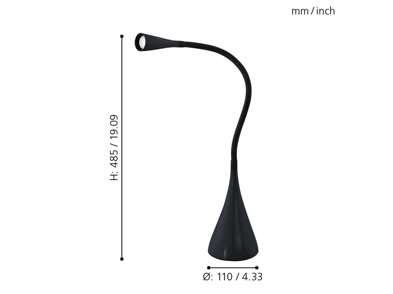 EGLO SNAPORA Tischleuchte, schwarz