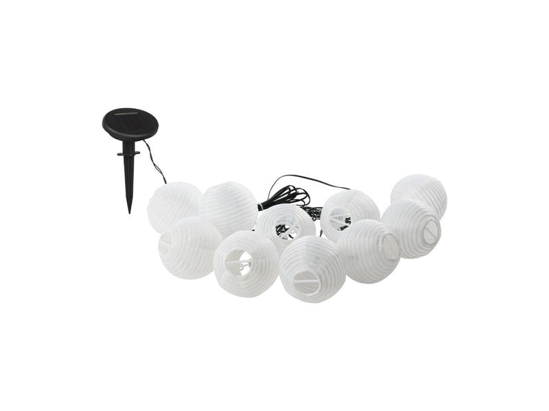 EGLO SOLAR LICHTERKETTE 10L KUGEL WEISS
