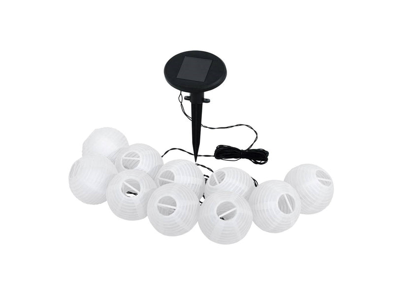 EGLO SOLAR LICHTERKETTE 10L KUGEL WEISS