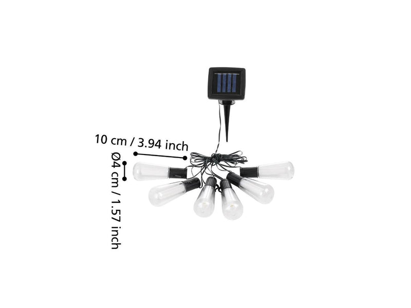 EGLO SOLAR LICHTERKETTE 6L WEISS