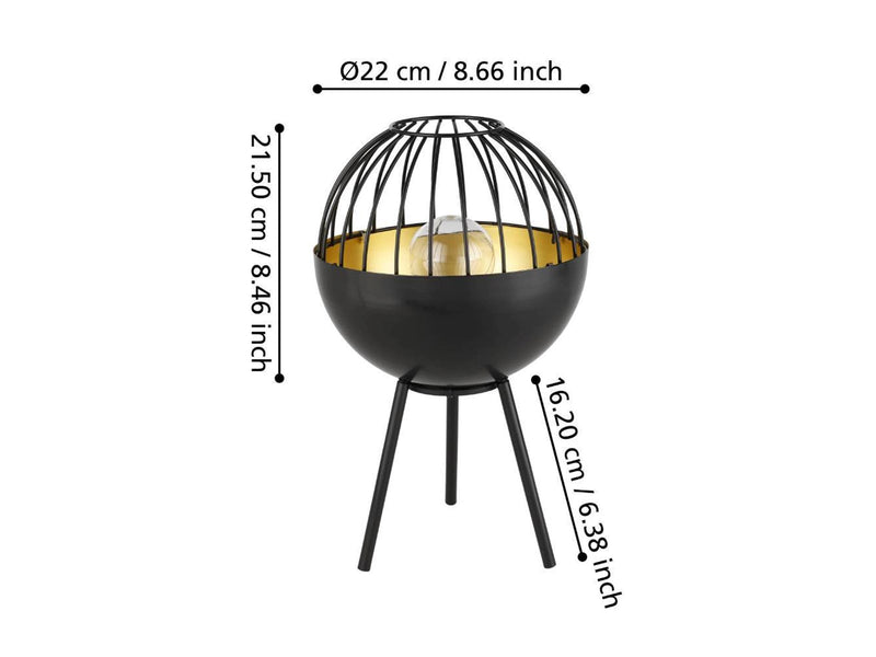 EGLO SOLAR TISCHLEUCHTE 200MA H305 GOLD