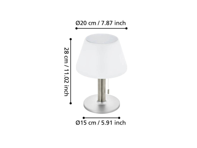 EGLO SOLAR TISCHLEUCHTE SILBER/WEISS