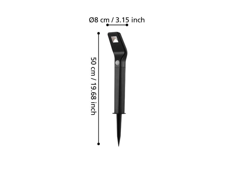 EGLO SOLARZELLENSPEER MIT SENSOR 1200MAH 2 STÜCK SCHWARZ