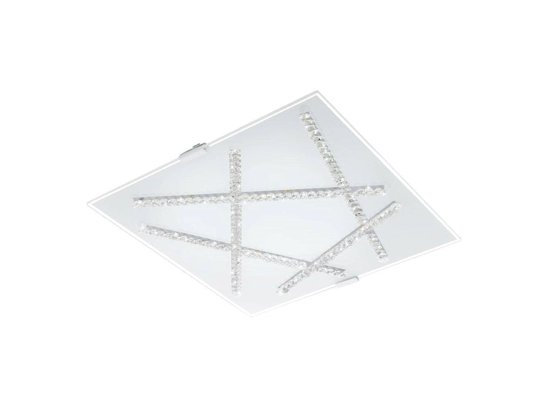 EGLO SORRENTA PLAFOND 365X365 WEISS/KLAR/KRISTALL