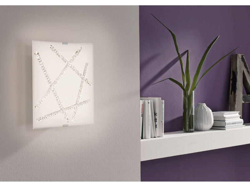 EGLO SORRENTA PLAFOND 365X365 WEISS/KLAR/KRISTALL