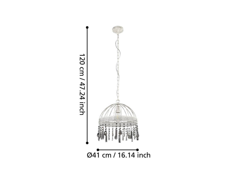 EGLO STEELEVILLE PENDELLEUCHTE E27 Ø380 SCHWARZ/ANTIK