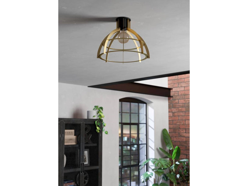 EGLO STILLINGTON DECKENLEUCHTE E27 SCHWARZ/GOLD