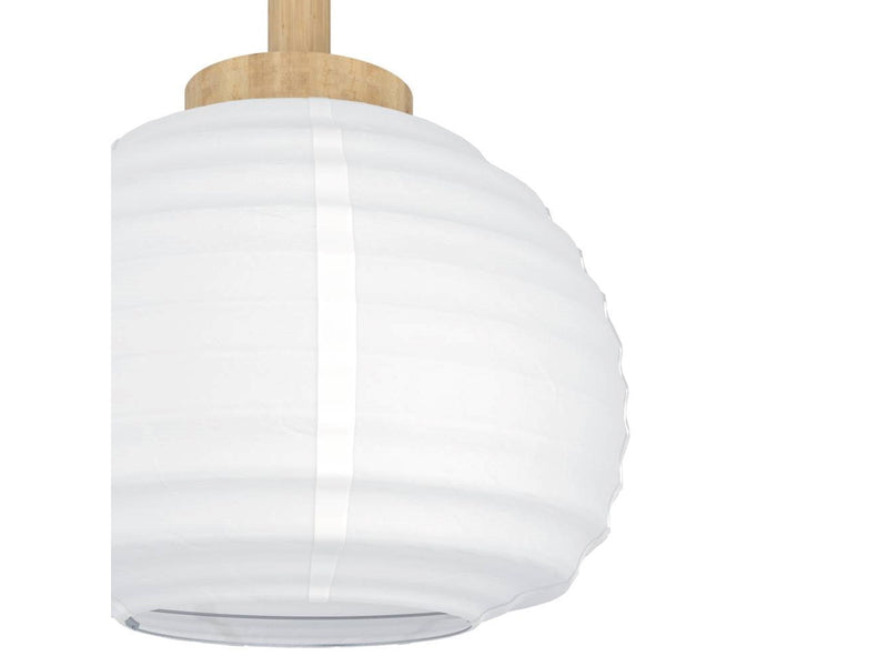 EGLO SUMMERHILL LANGER TISCH 3XE27 HOLZ/WEISSES PAPIER SIEB FSC