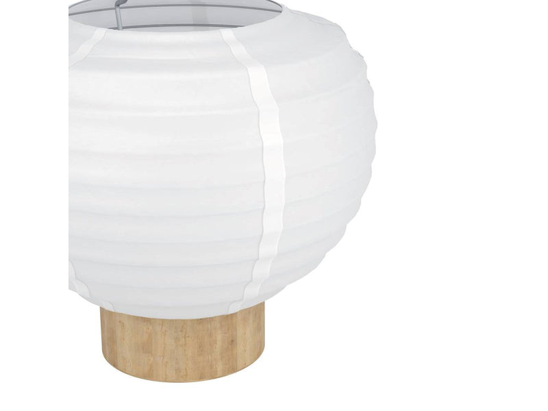 EGLO SUMMERHILL TISCH H200 E27 HOLZ/WEISSES PAPIER SIEB FSC