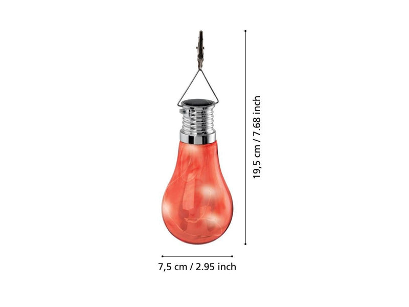EGLO Solarleuchte H125 mm Rot