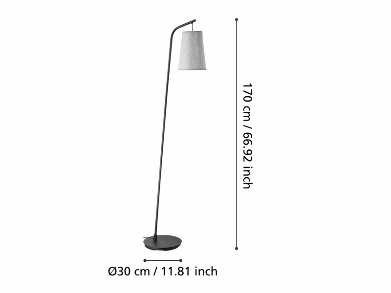 EGLO Stars of Light ALSAGER STEHLAMPE E27 SCHWARZ/GRAU